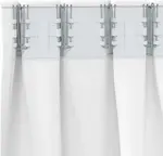 Плотные шторы с кольцами, 2 шт., чисто-белые, 225 x 140 см vidaXL - фото 5