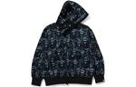 Толстовка с капюшоном BAPE Ape Head Graffiti Shark на молнии A Bathing Ape, черный - фото 4