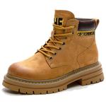 Женские ботинки Martin Boot желтые ACEMICKY, утепленные флисом землисто-желтого цвета - фото