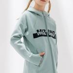 Детская бейсбольная куртка Mizuno, серо-зеленый - фото 4