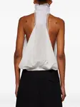 Топ с вырезом халтер Christopher Esber, белый - фото 5