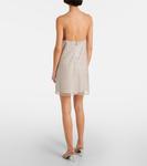 Мини-платье с бисером Rotate, Doeskin (Beige) - фото 3