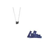 Swarovski Родированное ожерелье женское черное - фото