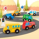 Деревянная игрушка - Машинки и дорожные знаки HABARRI - фото 2