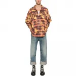 Клетчатая рубашка R13, оранжевый - фото 4