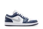Кроссовки Air Jordan Air Jordan 1 Low 'Midnight Navy', синий - фото 2