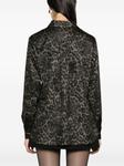 Blanca Vita leopard-print satin shirt, серый - фото 4