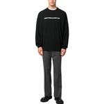 Свитер с принтом логотипа EMPORIO ARMANI, черный - фото 4