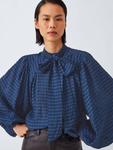 Блузка Cassie с текстурной клеткой AND/OR, Blue - фото 5