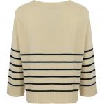 Джемпер Weekend Max Mara с v-образным вырезом и полосками WEEKEND MaxMara, экрю - фото 4