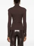Топ с высоким воротником Nanushka, коричневый - фото 4