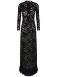 Rabanne кружевное вечернее платье, черный - фото
