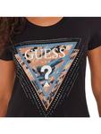 Футболка с принтом g и стразами Guess, черный - фото 2