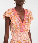 Мини-платье с цветочным принтом Камила Poupette St Barth, Pink Monaco - фото 4