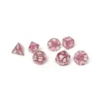 Розовый блеск с белым (7), Dice - Mini 7 Piece Poly Sets (Easy Roller Dice) - фото