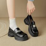 Женские лоферы JOSINY черные/экрю, цвет экрю (стандартная колодка) - фото 10