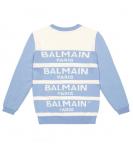 Свитер из смеси хлопка и кашемира Balmain, синий - фото 4
