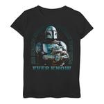 Футболка со значащим плакатом «Звездные войны: Мандалорец» для девочек 3–16 лет Licensed Character - фото