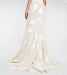 Хлопковое платье La Robe Draggiu с аппликацией Jacquemus, белый - фото 6