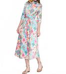 Икат платье в технике акварели Vilagallo, мультиколор - фото