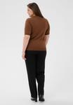 Футболка Kaffe Curve Basic T-shirt, Soft Silt/Brown - фото 3