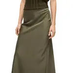 Юбка Vila Ellette midi skirt, бежевый - фото 6