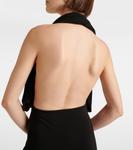 Платье из джерси с драпировкой и халтер-воротом Magda Butrym, черный - фото 6