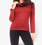 Полосатый шарф Infinity красного цвета ANGEL - фото