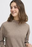 Топ Fransa Long sleeved top, Desert Taupe Melange/Taupe - фото 4