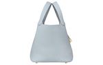 HERMES Пикотин Лок Клеменс Бычья кожа Сумка-корзинка Сумма-ведро Женская сумка 22 Бледно-голубой/Серо-голубой - фото 3