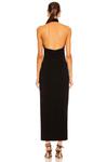Платье Norma Kamali Halter Turtleneck Side Slit Gown, черный - фото 4