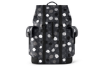 LOUIS VUITTON Ковер X Yayoi Kusama Christopher Mm Monogram Eclipse Black/Silver - фото