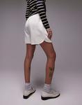 Укороченные спортивные шорты Topshop цвета экрю - фото 2