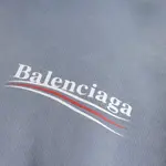 Худи с принтом логотипа Balenciaga, синий - фото 7