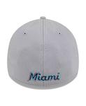 Мужская серая кепка Miami Marlins Active Pivot 39Thirty Flex New Era - фото 2
