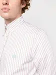 Полосатая рубашка с вышитым логотипом ETRO, белый - фото 5
