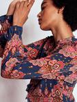 Топ Alice с кружевной отделкой спереди Boden, Navy/Multi - фото 4