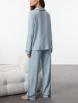 Пижама Trendyol, Light blue/Dark blue - фото 5