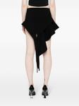 Короткая юбка асимметричного кроя Mugler, черный - фото 4