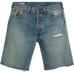 Levi's 501 original потертые шорты Levis, синий - фото