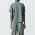 ZARA Футболка женская серо-зеленая - фото 5