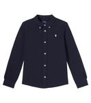 Хлопковая рубашка Polo Ralph Lauren Kids, Aviator Navy - фото
