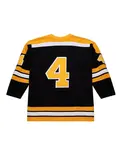 Мужская хоккейная джерси Boston Bruins Big Tall 1971/72 Blue Line 2.0 Bobby Orr черного цвета Mitchell & Ness - фото 4