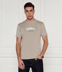 Футболка мужская Armani Exchange хлопковая с принтом, бежевый - фото 3