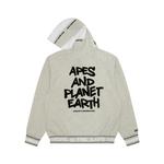 By *A Bathing APE Moonface Logo Hooded Varsity Jacket Aape, белый - фото 3