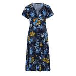 Темно-Синее платье миди с узлом Conquista, синий - фото