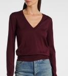 Шерстяной свитер Saint Laurent, Bordeaux - фото 5