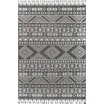 Ковер Ryan Banded Tribal Printed Flatweave nuLOOM, 152x244 см, серый - фото 2