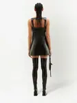 Виниловое платье мини Reedition Courrèges, черный - фото 4