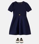 Кожаные балетки Versace Kids, Platinum-Versace Gold - фото 2